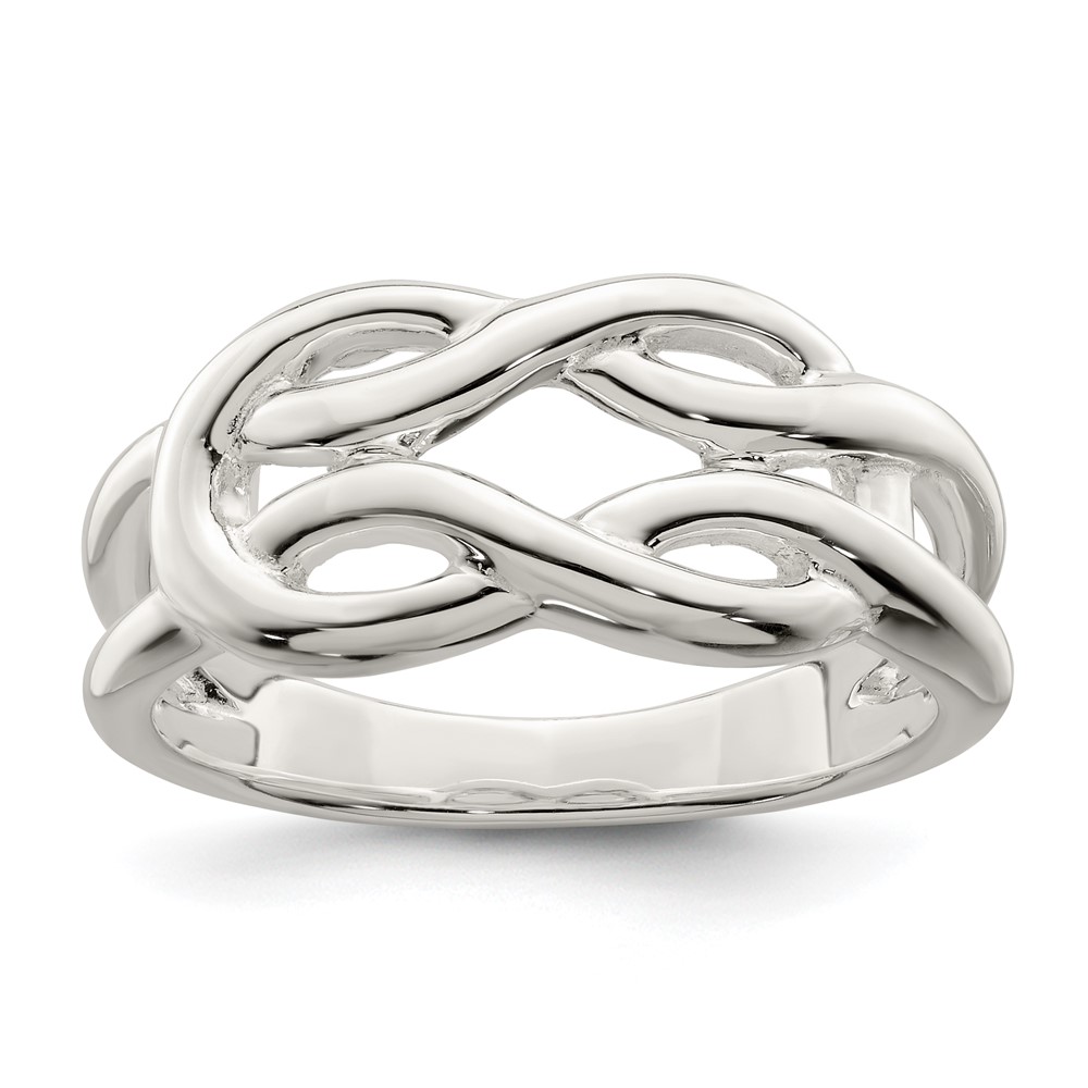 Sterling Silver Polished Celtic Knot Ring (QR7230-6)