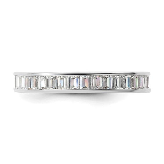 Sterling Silver Channel Set CZ Ring