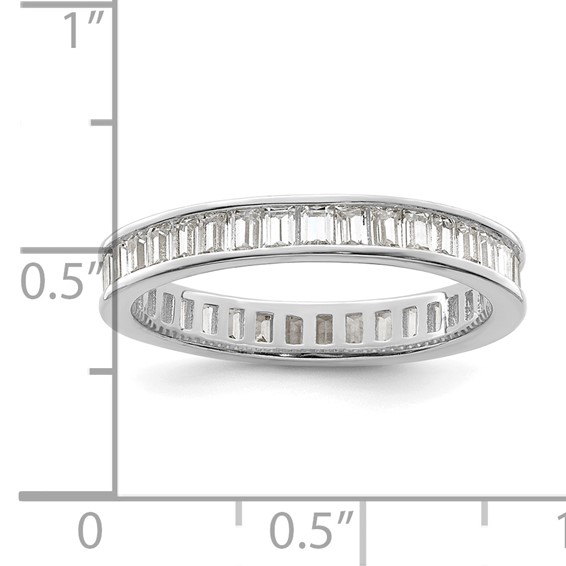 Sterling Silver Channel Set CZ Ring