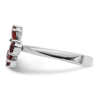 Sterling Silver Rhodium-plated Garnet Ring view 4