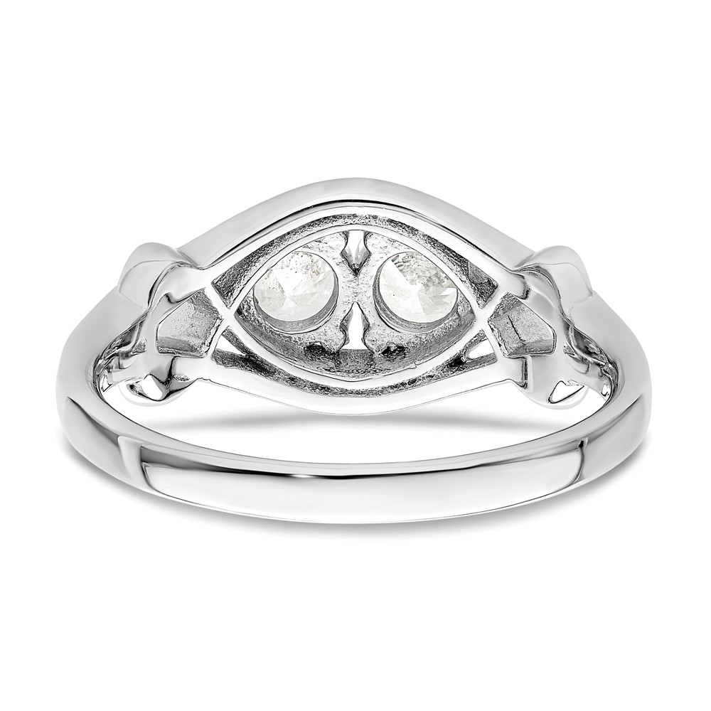 Sterling Silver Rhodium-plated CZ Ring (QR7307-6)