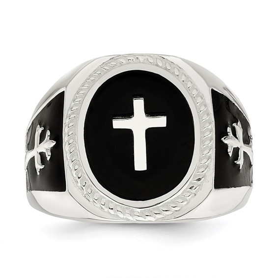 Sterling Silver Black Agate Ring