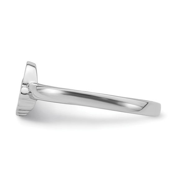 Sterling Silver RH-plated Multi-color Enameled Rainbow Children's Ring