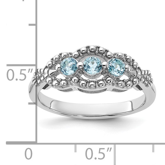 Sterling Silver Rhodium-plated GemstoneRings