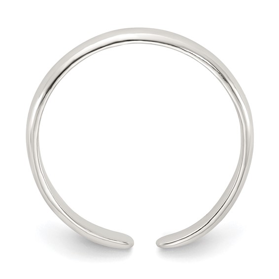 Sterling Silver Polished Arrow/Chain Link/Plain Set of 3 Toe Rings