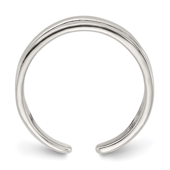 Sterling Silver Polished Set of 2 Toe Rings