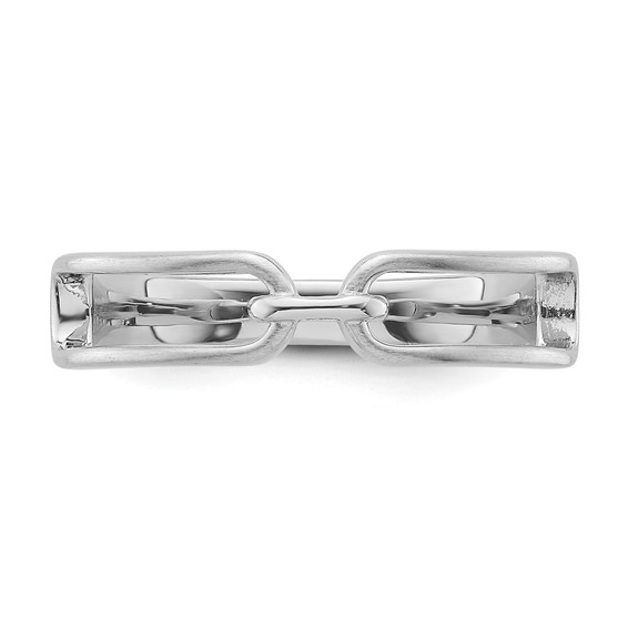 Sterling Silver Rhodium-plated Polished Ring