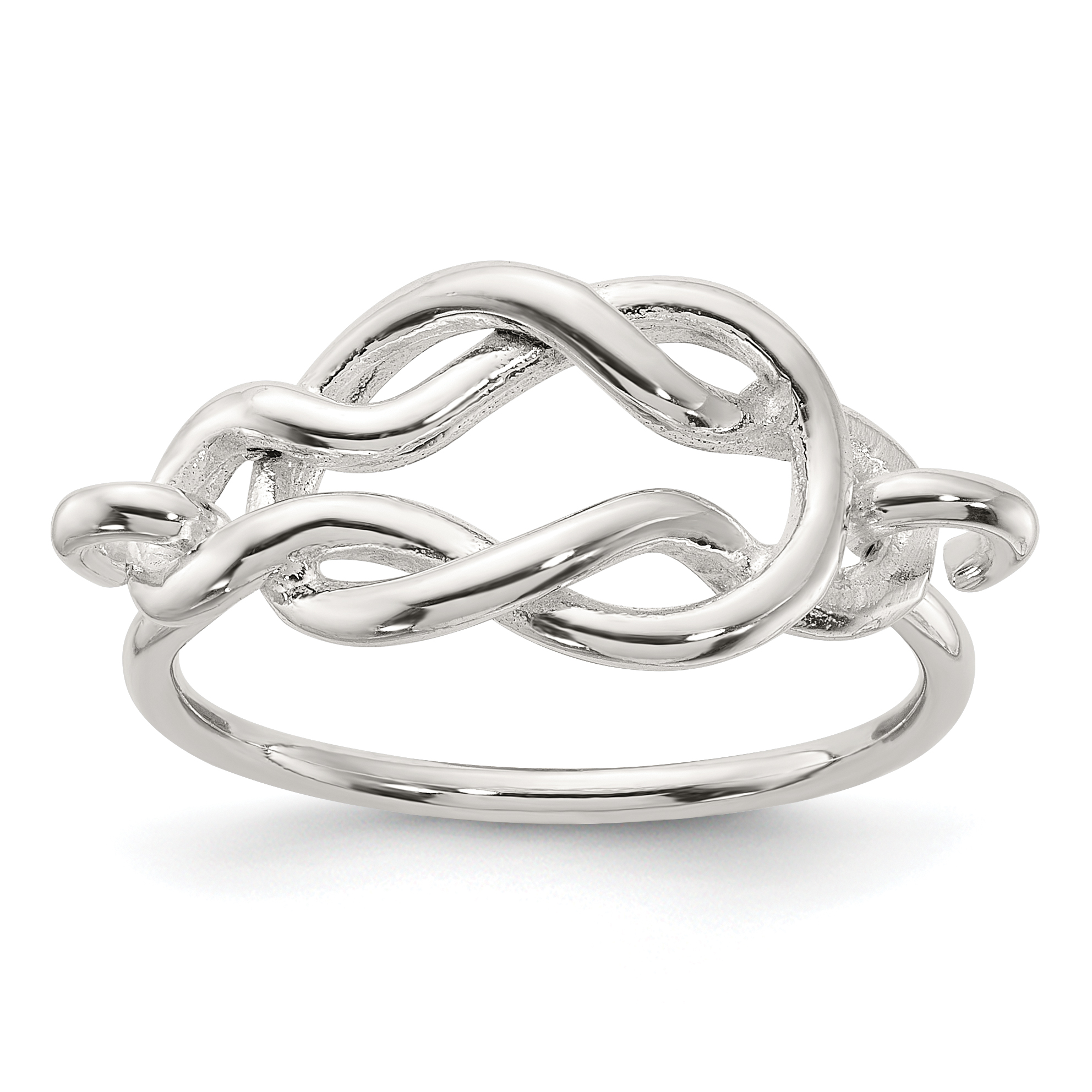 Sterling Silver Polished Double Fancy Knot Ring (QR7521-6)