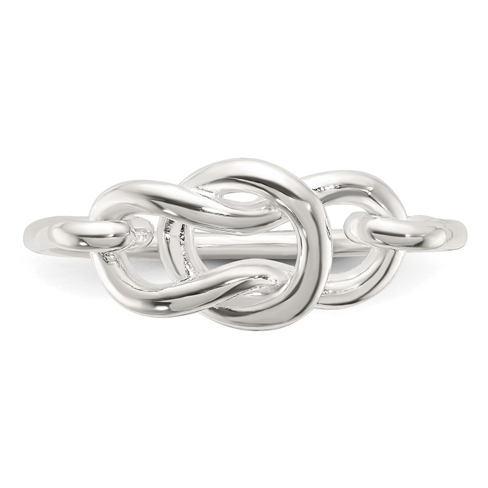 Sterling Silver Polished Fancy Knot Ring (QR7522-6)
