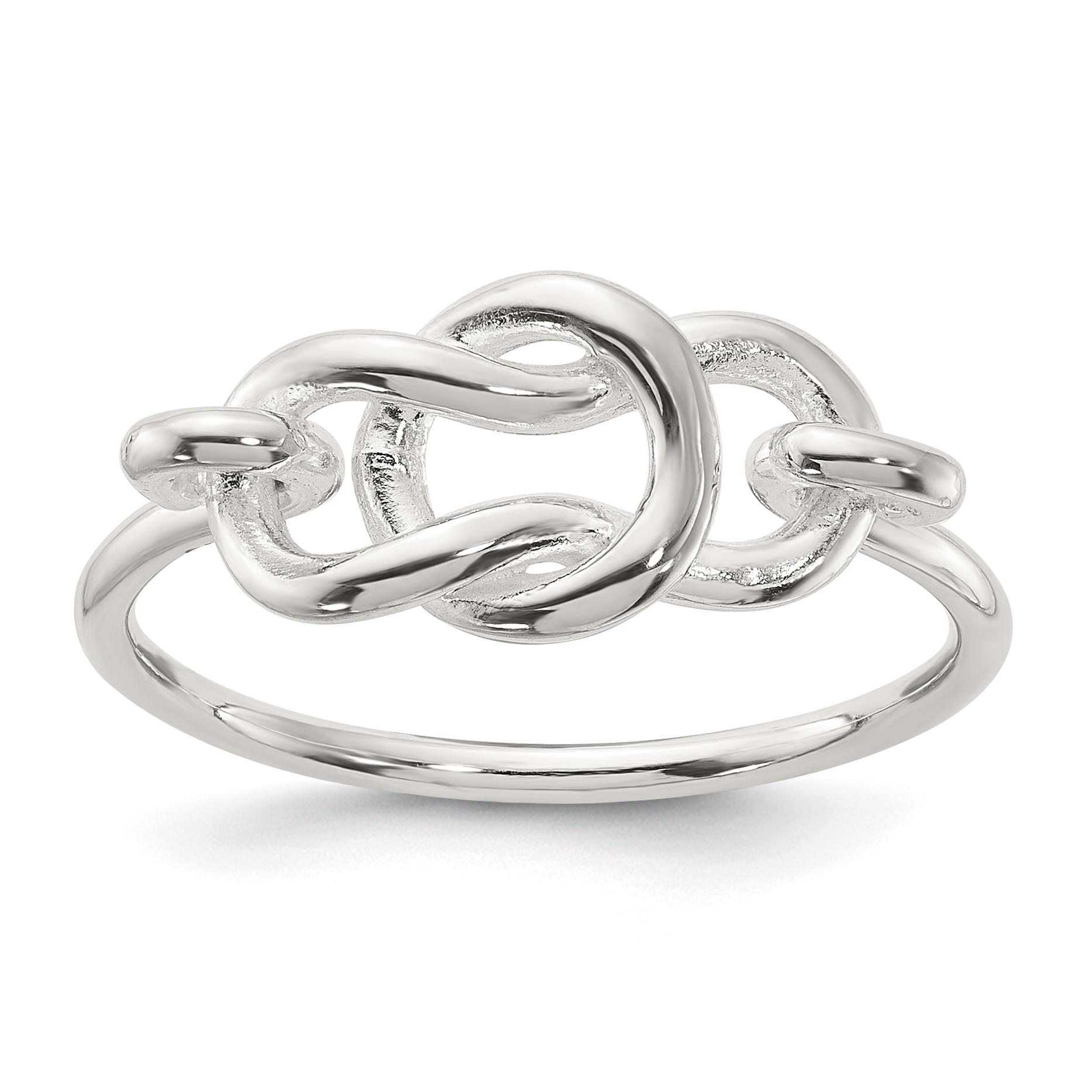 Sterling Silver Polished Fancy Knot Ring (QR7522-6)