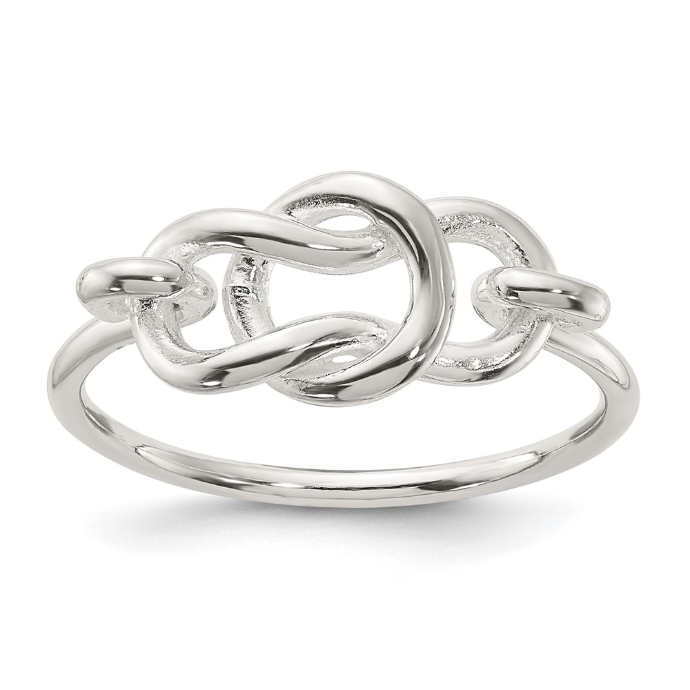 Sterling Silver Polished Fancy Knot Ring (QR7522-6)