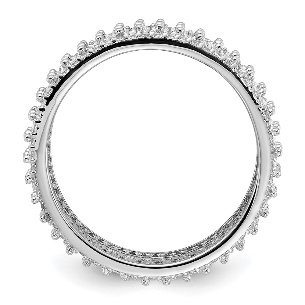 Sterling Silver Rhodium-plated CZ Eternity Band (QR7535-7)