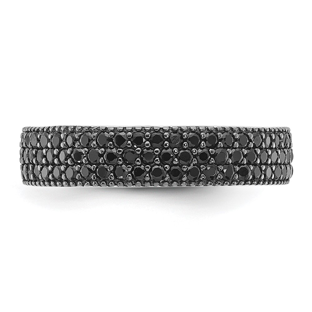 Sterling Silver Rhodium-plated Black Spinel 5mm Band (QR7539-6)