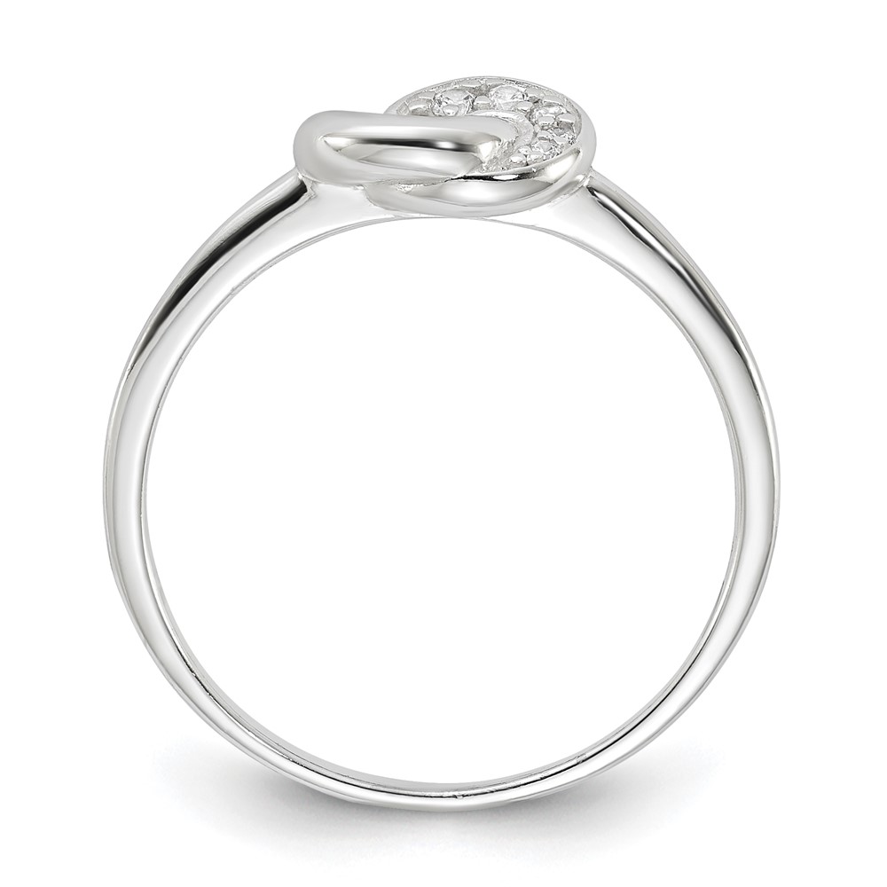 Sterling Silver E-coated CZ Ring (QR7540-6)