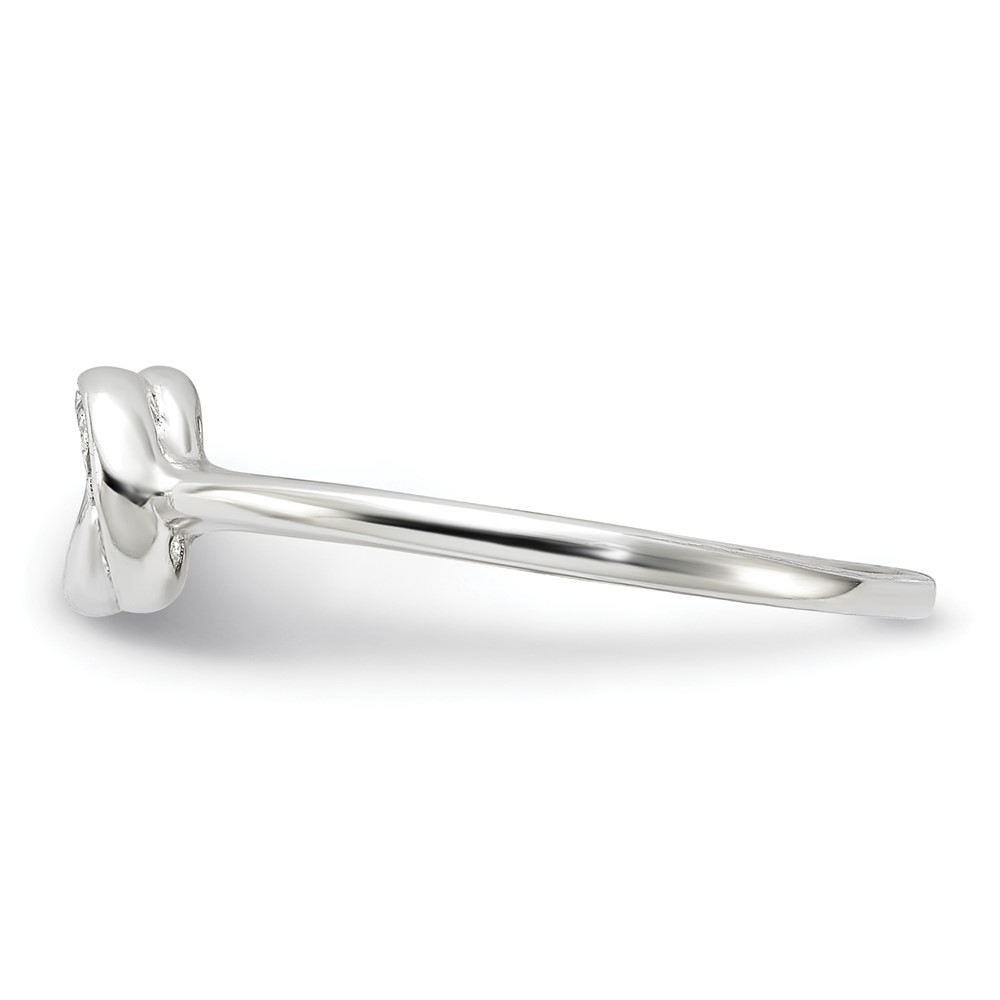 Sterling Silver E-coated CZ Ring (QR7540-6)