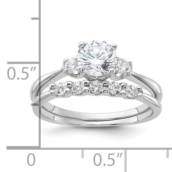 Sterling Silver Wedding Ring Set