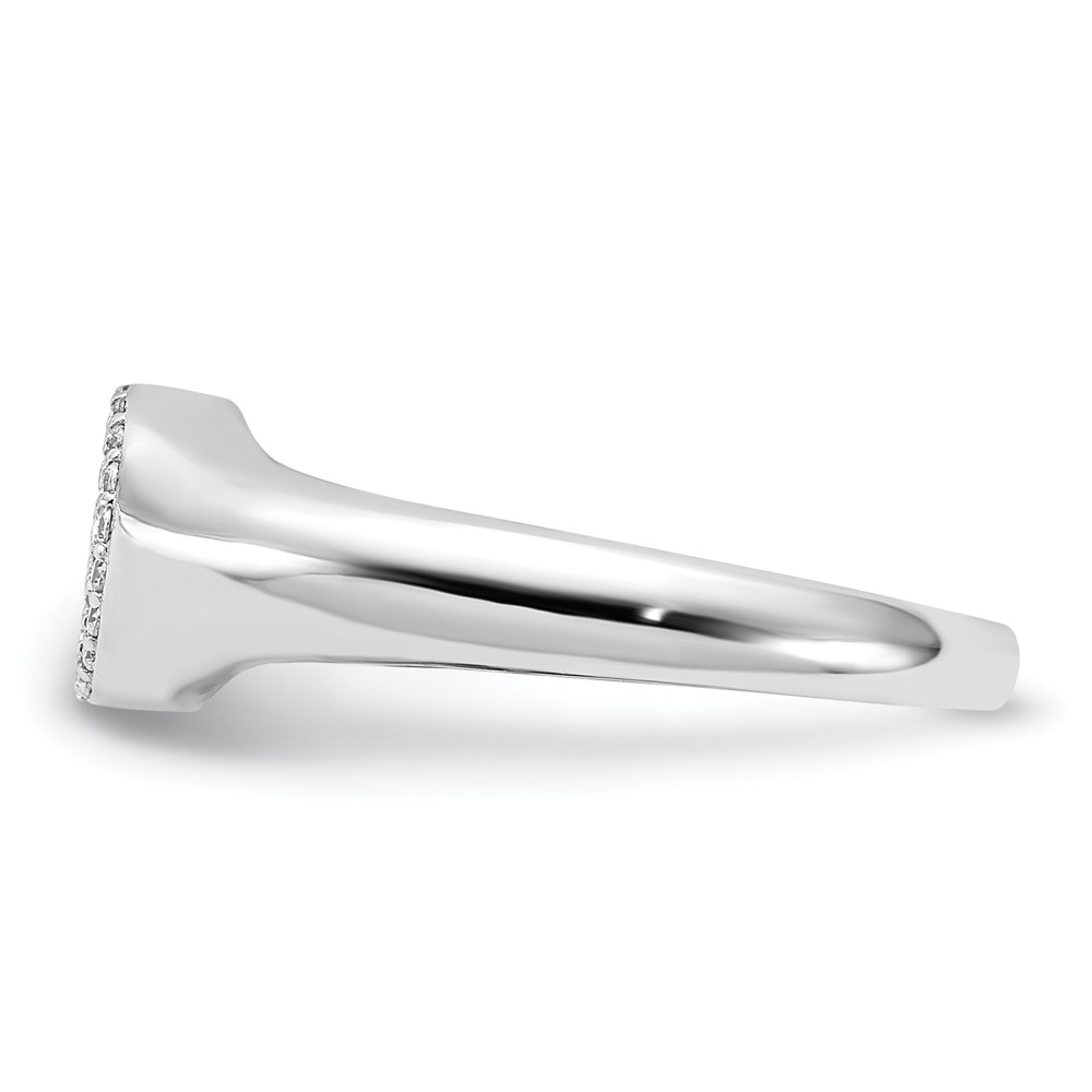 Sterling Silver Rhodium-plated Micro Pave CZ Ring (QR7581-6)