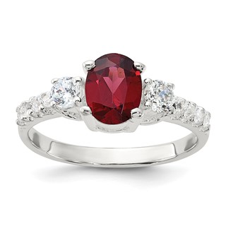 Sterling Silver Gemstone & CZ Rings