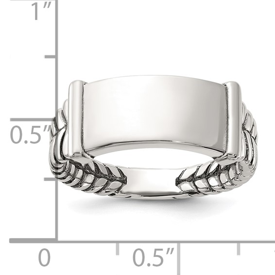 Sterling Silver Oxidized Men's Ring