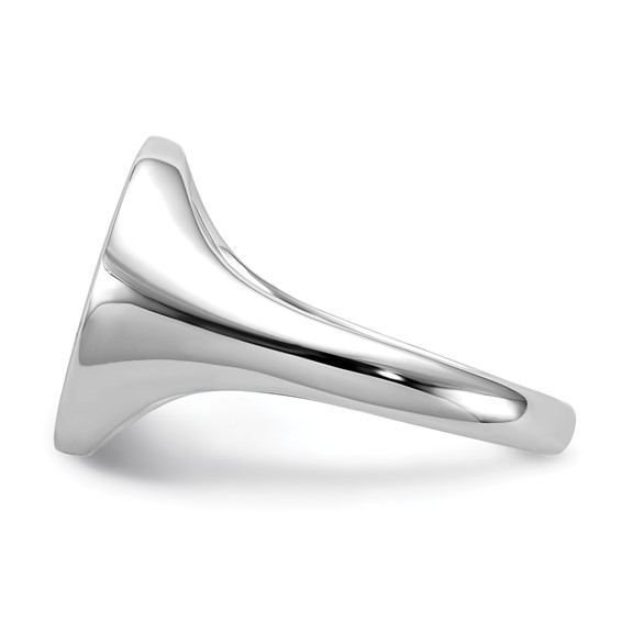 Sterling Silver Rhodium-plated Polished CZ Fashion Men's Ring