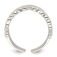 Sterling Silver Polished Butterflies Toe Ring view 2