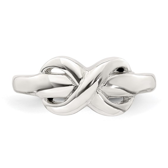 Sterling Silver Polished Infinity Adjustable Toe Ring