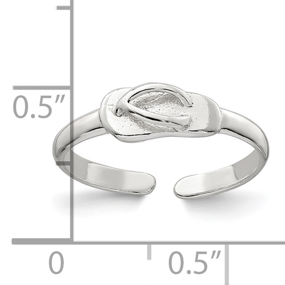 Sterling Silver Polished Flip Flop Toe Ring