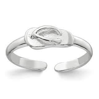 Sterling Silver Polished Flip Flop Toe Ring