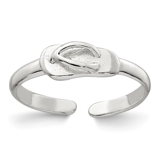 Sterling Silver Polished Flip Flop Toe Ring