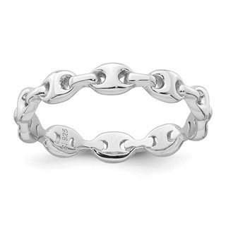 Sterling Silver Puffed Mariners Ring