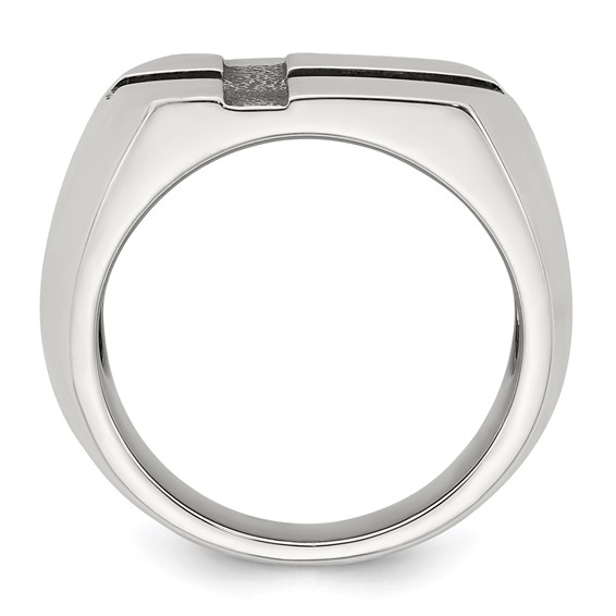 Sterling Silver Antiqued Cross Mens Size 9 Ring