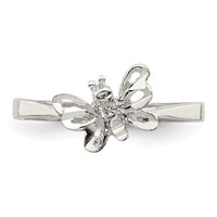 Sterling Silver Butterfly Ring view 5