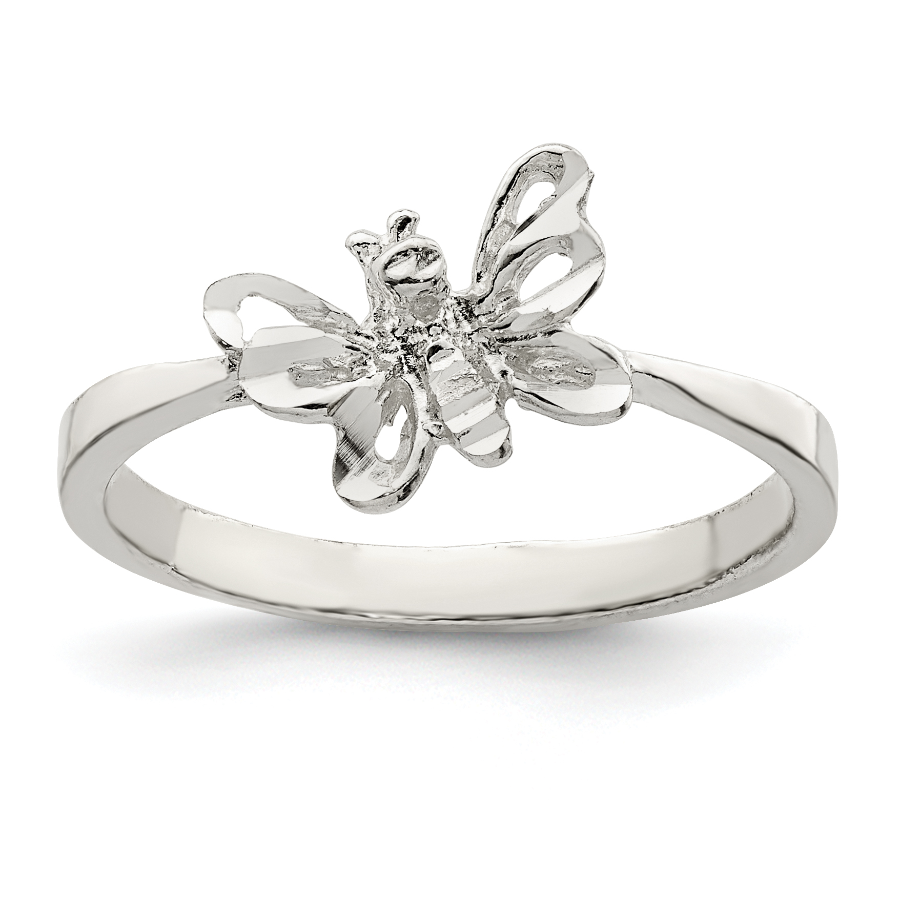 Sterling Silver Butterfly Ring (QR78-6)