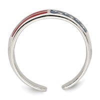 Sterling Silver Enameled Flag Toe Ring view 2