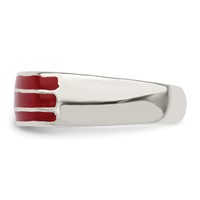 Sterling Silver Enameled Flag Toe Ring view 4
