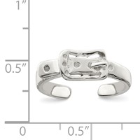 Sterling Silver Antiqued Buckle Toe Ring view 3