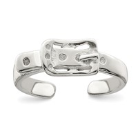 Sterling Silver Antiqued Buckle Toe Ring view 1