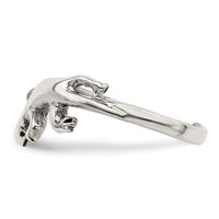 Sterling Silver Antiqued Lizard CZ Toe Ring view 4