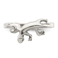 Sterling Silver Antiqued Lizard CZ Toe Ring view 5