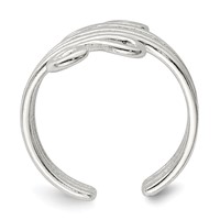 Sterling Silver Polished Scroll Toe Ring view 2