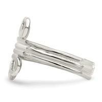 Sterling Silver Polished Scroll Toe Ring view 4