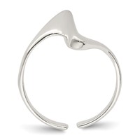 Sterling Silver Adjustable Polished Toe Ring view 2
