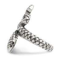 Sterling Silver Antiqued Snake Toe Ring view 4