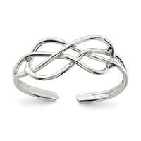 Sterling Silver Solid Toe Ring view 1