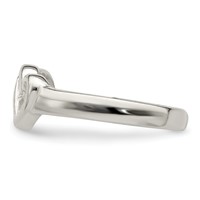 Sterling Silver Solid Heart Toe Ring view 4