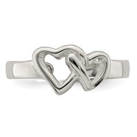 Sterling Silver Solid Heart Toe Ring view 5