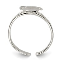 Sterling Silver Heart Lock & Key Toe Ring view 2