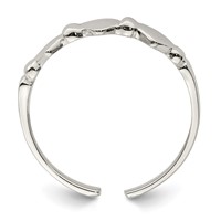 Sterling Silver Hearts Toe Ring view 2