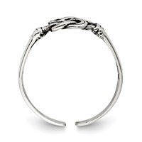 Sterling Silver Antiqued Love Knot Toe Ring view 2