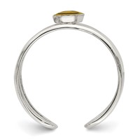 Sterling Silver Yellow & Black Enameled Smiley Toe Ring view 2